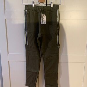 New Sergent Major Kids Dark Green Jogger Pants with Stripes